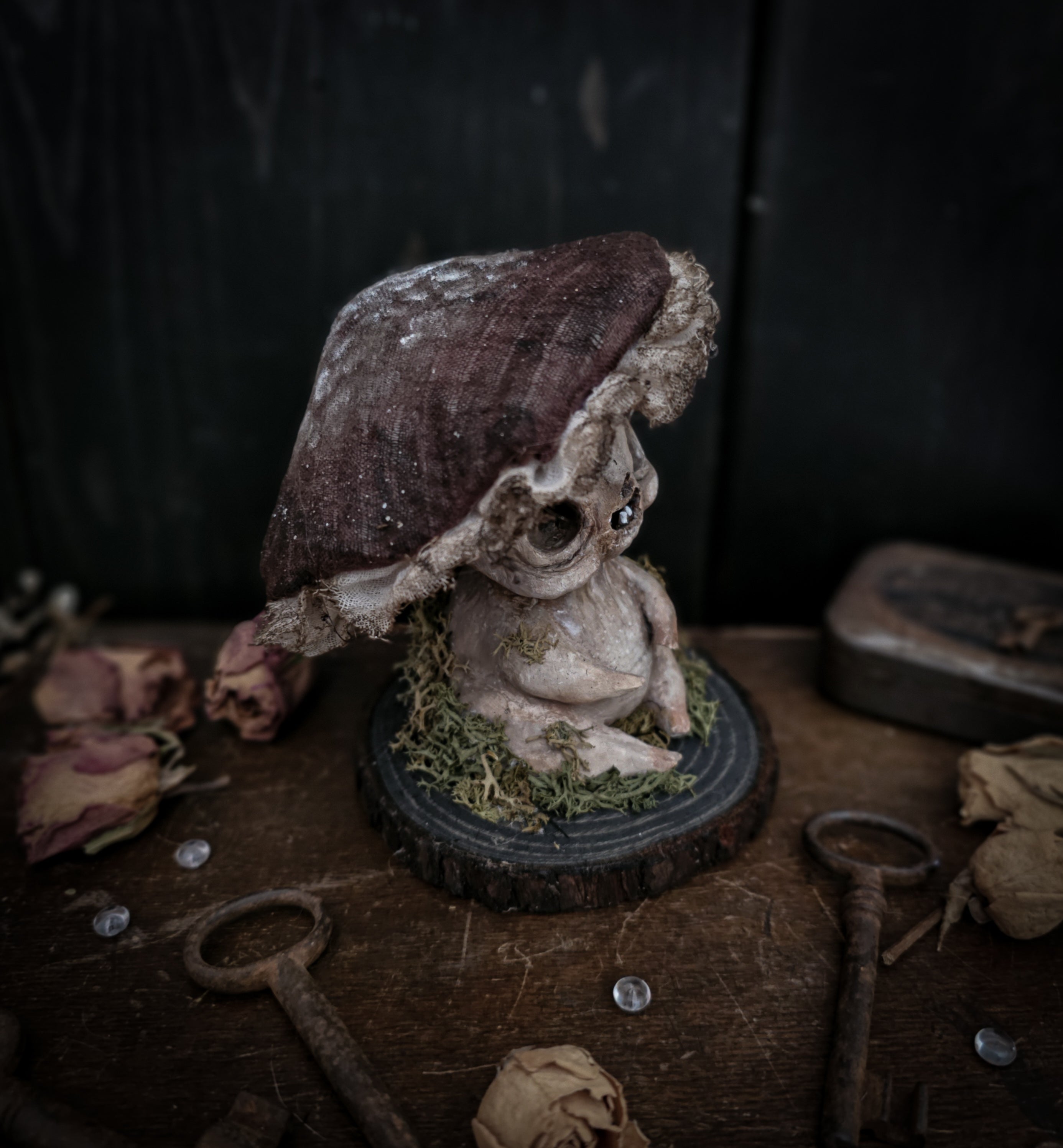 4.7" mummified mushroom